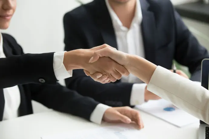 Helping hand shake